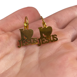 I Love Jesus Earring