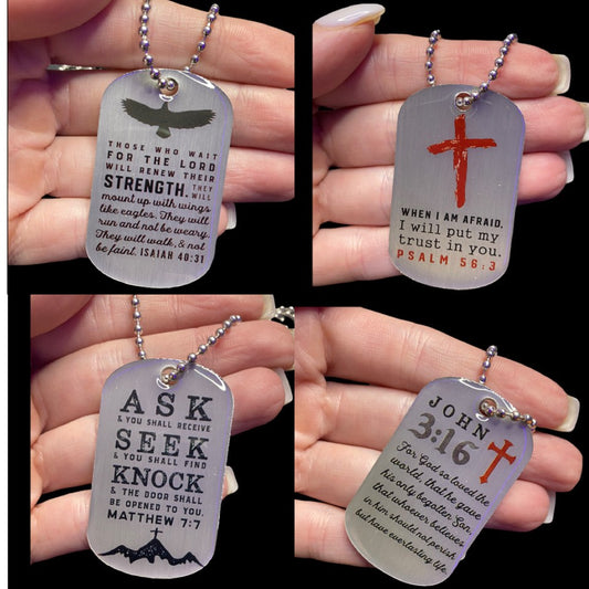 Bible Verse Dog Tags